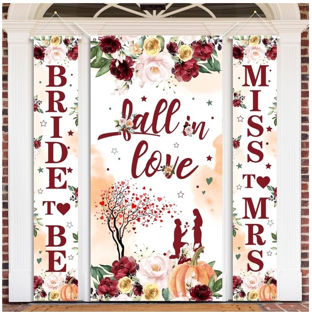 3 Pcs Fall Banner Set - Bridal Shower Decorations - Picture 3 of 6